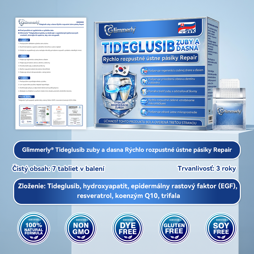 𝐺𝑙𝑖𝑚𝑚𝑒𝑟𝑙𝑦®😁Tideglusib zuby a dasna Rýchlo rozpustné ústne pásiky Repair🦷🦷