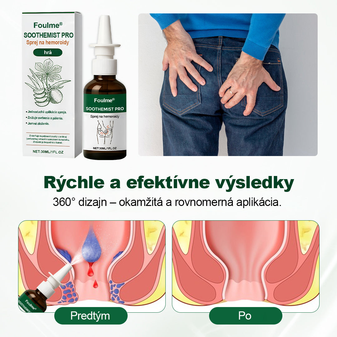 Foulme® SootheMist PRO sprej proti hemoroidom